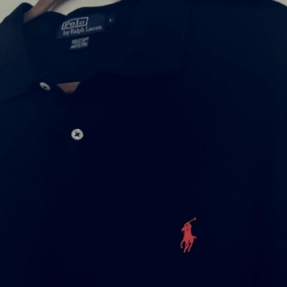 Polo by Ralph Lauren Men's Black Classic Preppy Polo‎ with Red Pony
